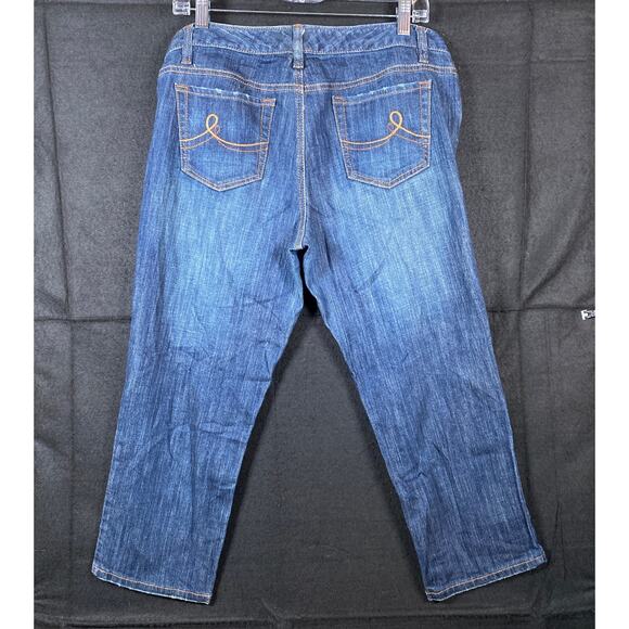 Ann Taylor LOFT Womens Jeans Blue Denim Mid Rise Slim Cropped Stretch 10P - Picture 9 of 11